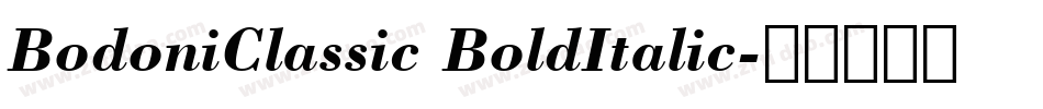 BodoniClassic BoldItalic字体转换